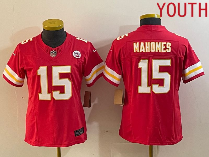 Youth Kansas City Chiefs #15 Mahomes Red Nike Vapor F.U.S.E. Limited NFL Jerseys->customized mlb jersey->Custom Jersey